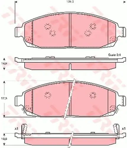 накладки TRW GDB4136