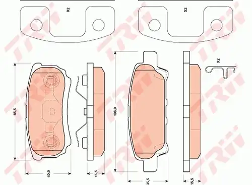 накладки TRW GDB4143