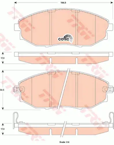 накладки TRW GDB4179