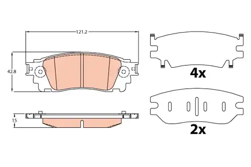 накладки TRW GDB4459