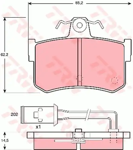 накладки TRW GDB486