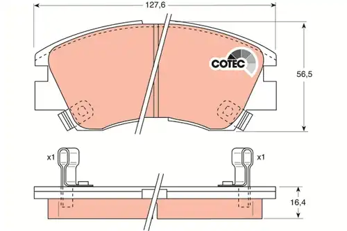 накладки TRW GDB729