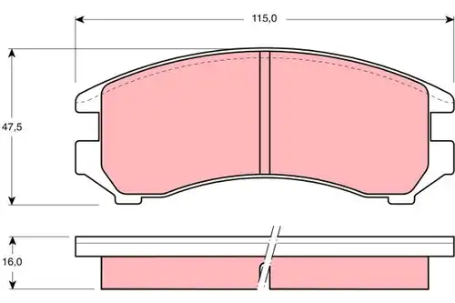 накладки TRW GDB731