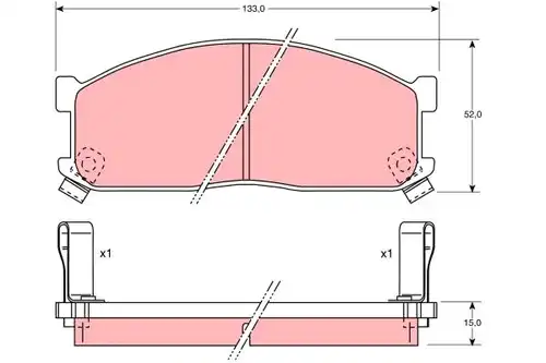 накладки TRW GDB737