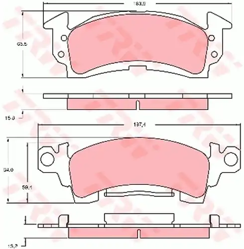 накладки TRW GDB742