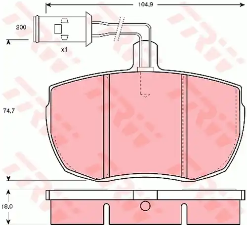 накладки TRW GDB789