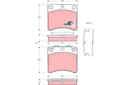 накладки TRW GDB791