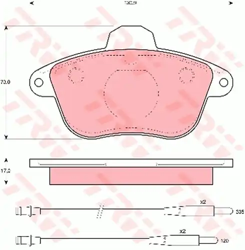 накладки TRW GDB796