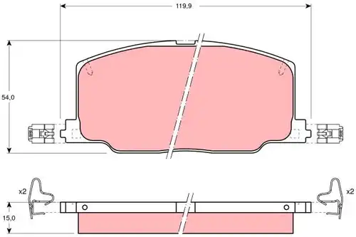 накладки TRW GDB798