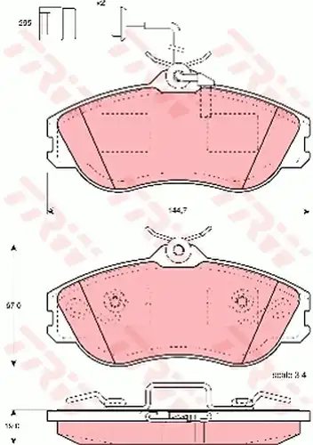 накладки TRW GDB816