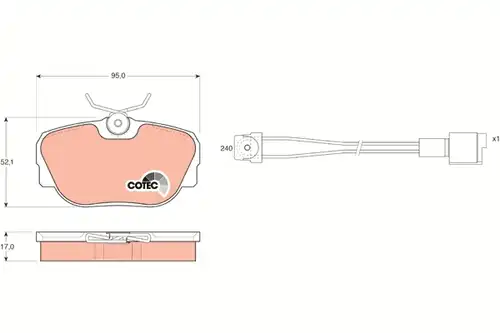 накладки TRW GDB820