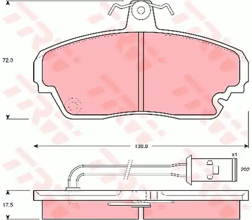 накладки TRW GDB851