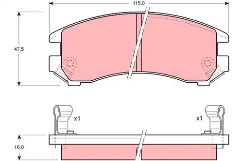 накладки TRW GDB882