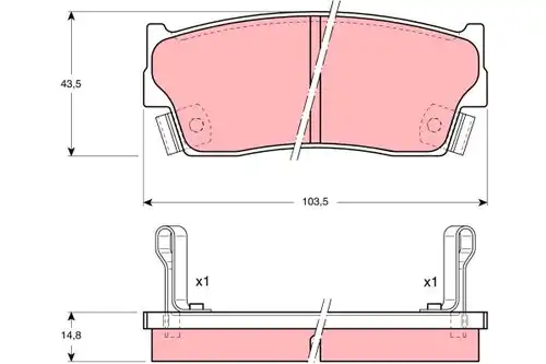 накладки TRW GDB885