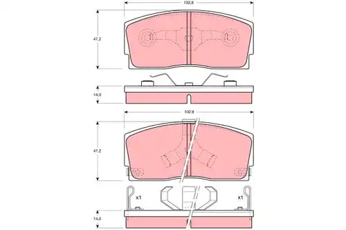 накладки TRW GDB886