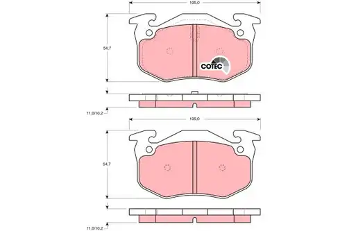 накладки TRW GDB905