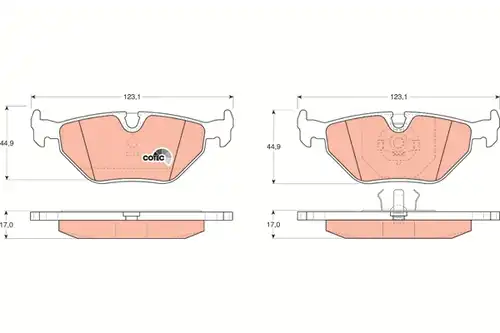 накладки TRW GDB917