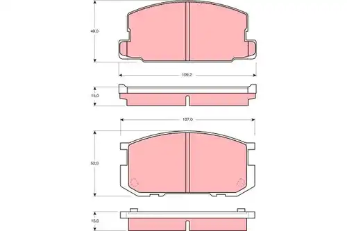 накладки TRW GDB954