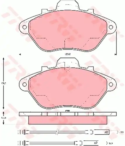 накладки TRW GDB956