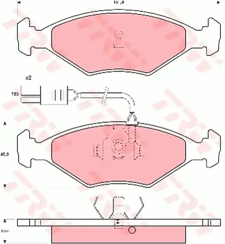 накладки TRW GDB960