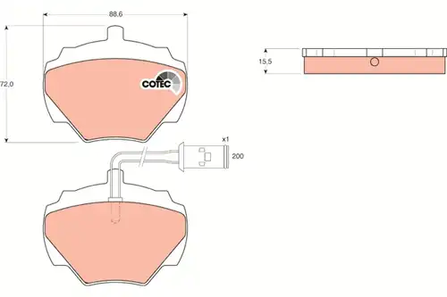 накладки TRW GDB976