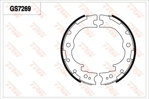 комплект спирачна челюст, ръчна спирачка TRW GS7269