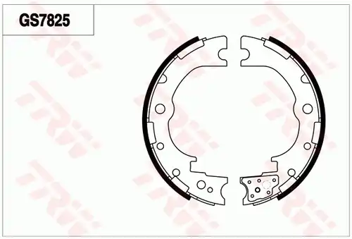 комплект спирачна челюст, ръчна спирачка TRW GS7825