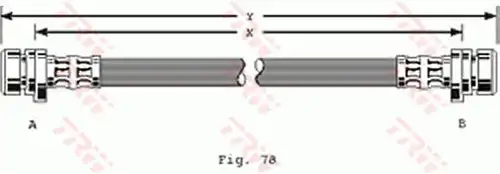 спирачен маркуч TRW PHA170