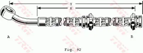 спирачен маркуч TRW PHD160