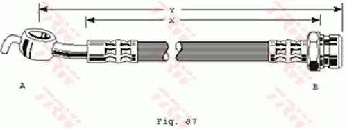 спирачен маркуч TRW PHD290