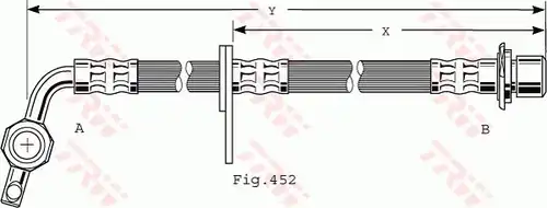 спирачен маркуч TRW PHD496