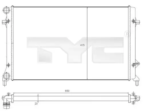 воден радиатор TYC 702-0025