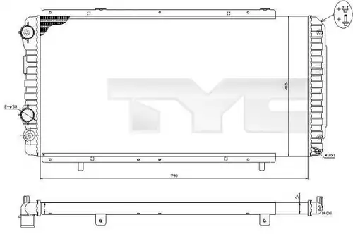 воден радиатор TYC 709-0014-R