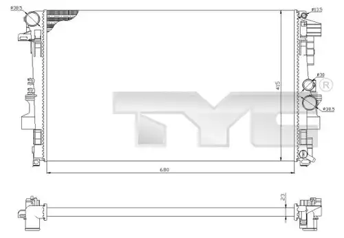 воден радиатор TYC 721-0011