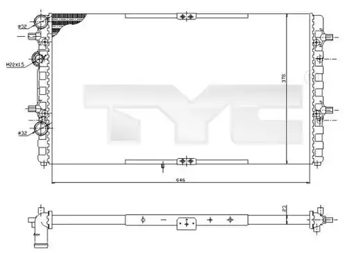 воден радиатор TYC 731-0002