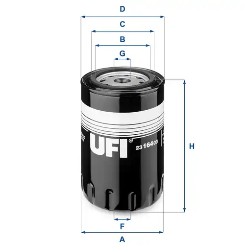 маслен филтър UFI 23.164.03