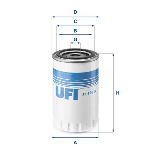 маслен филтър UFI 23.198.00