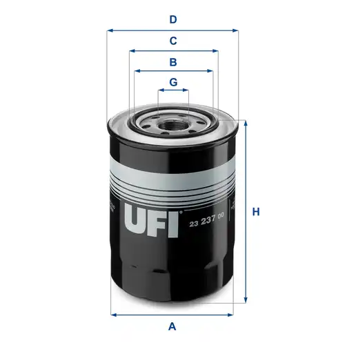 маслен филтър UFI 23.237.00