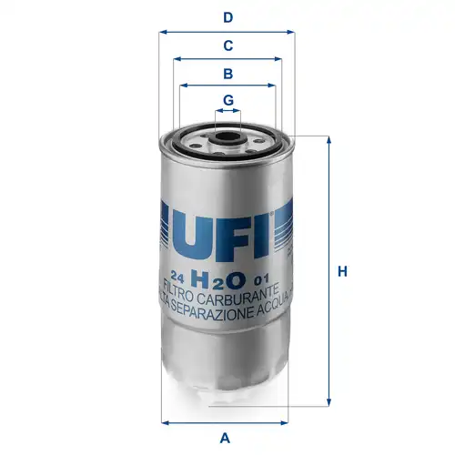 горивен филтър UFI 24.H2O.01