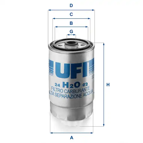 горивен филтър UFI 24.H2O.02