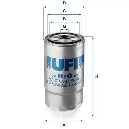 горивен филтър UFI 24.H2O.03