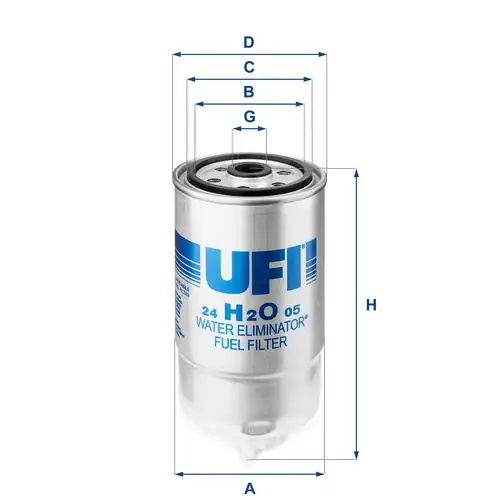 горивен филтър UFI 24.H2O.05