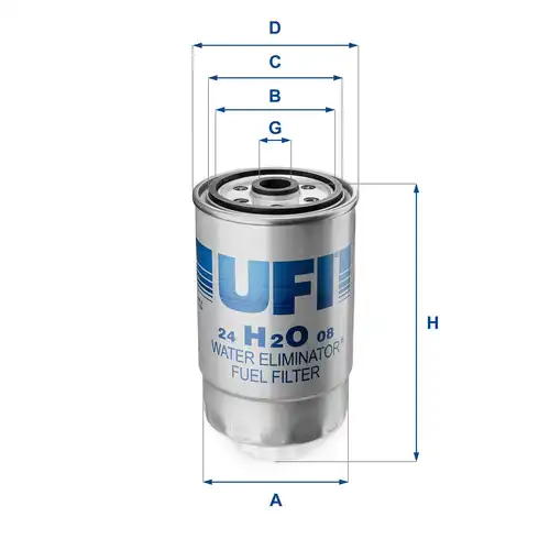 горивен филтър UFI 24.H2O.08