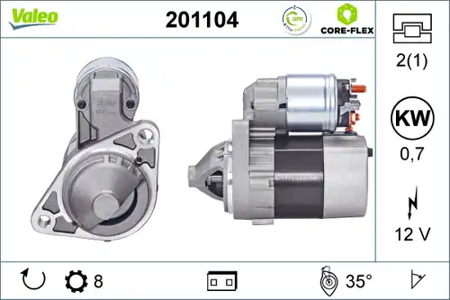 стартер VALEO 201104