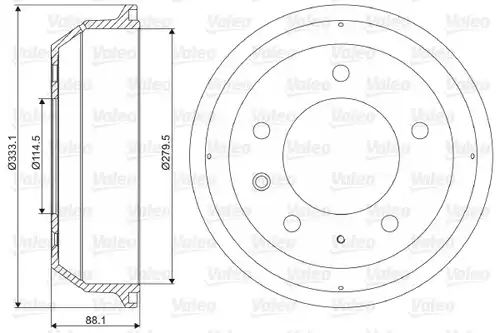 спирачен барабан VALEO 237004