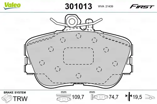 накладки VALEO 301013