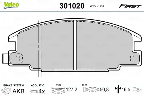 накладки VALEO 301020