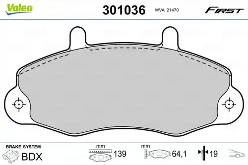 накладки VALEO 301036