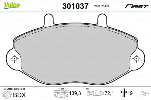 накладки VALEO 301037