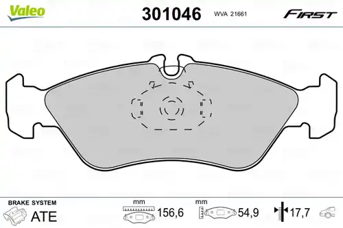 накладки VALEO 301046